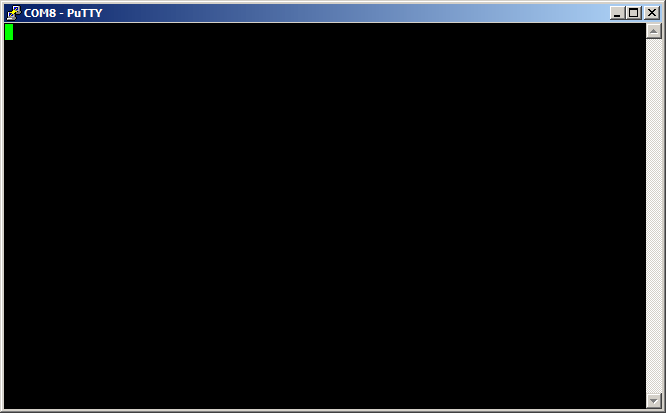 PuTTY terminal window